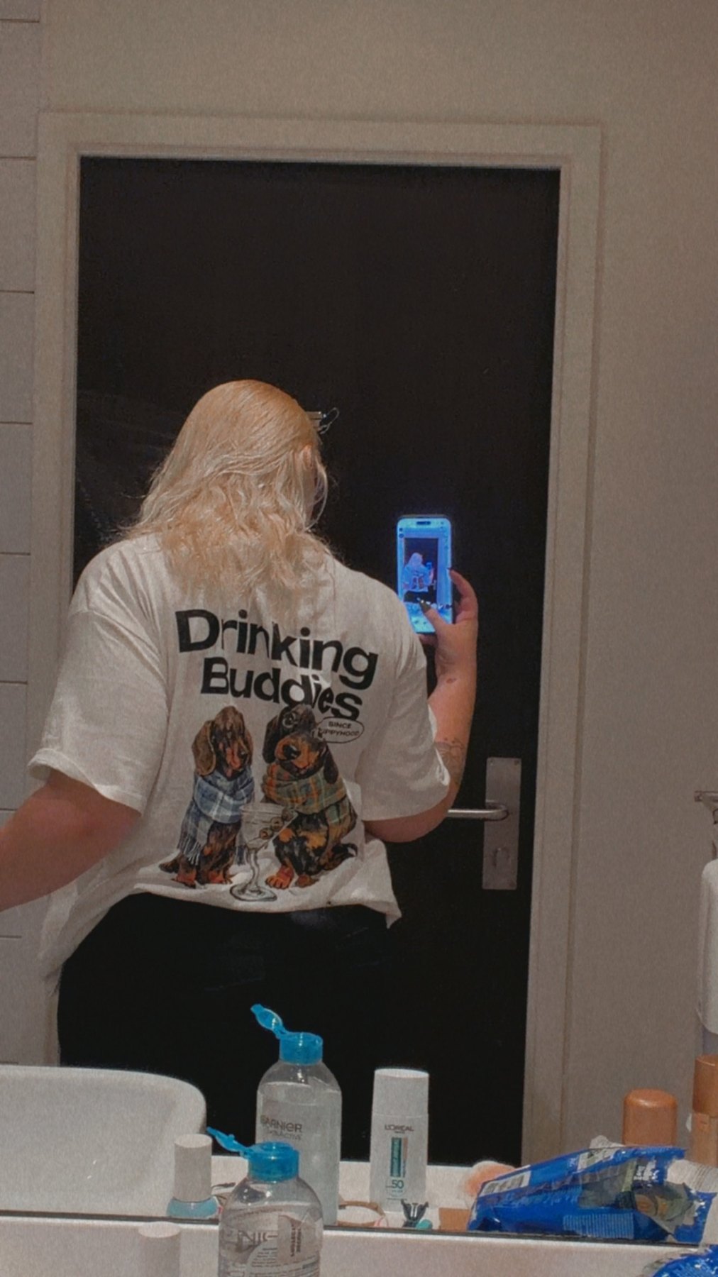 London candid mirror selfie